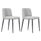 Modern Style Metal Parsons Chair Upholstered Side Chair with Black Legs Grey 2 Piece Set Clearhalo 'Dining Chairs' 'Dining Tables & Seating' 'dining_chair' 'furn' 'furn_dining_chair' 'Furniture' 'furniture_dining_chair' 'Kitchen & Dining Furniture' 4818954