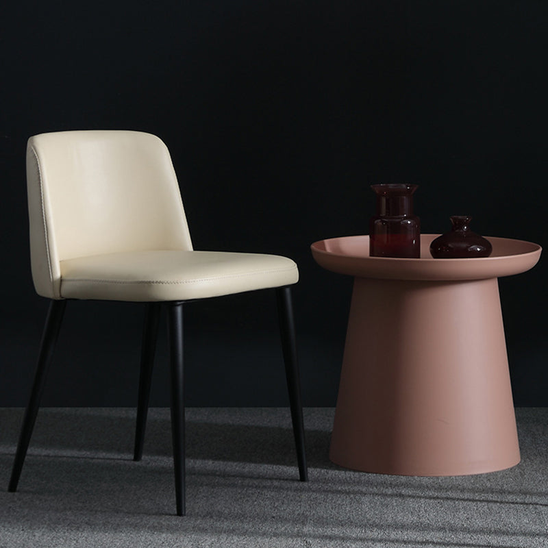 Modern Style Metal Parsons Chair Upholstered Side Chair with Black Legs Clearhalo 'Dining Chairs' 'Dining Tables & Seating' 'dining_chair' 'furn' 'furn_dining_chair' 'Furniture' 'furniture_dining_chair' 'Kitchen & Dining Furniture' 4818955