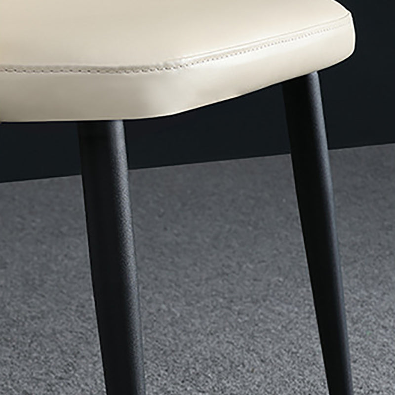 Modern Style Metal Parsons Chair Upholstered Side Chair with Black Legs Clearhalo 'Dining Chairs' 'Dining Tables & Seating' 'dining_chair' 'furn' 'furn_dining_chair' 'Furniture' 'furniture_dining_chair' 'Kitchen & Dining Furniture' 4818963