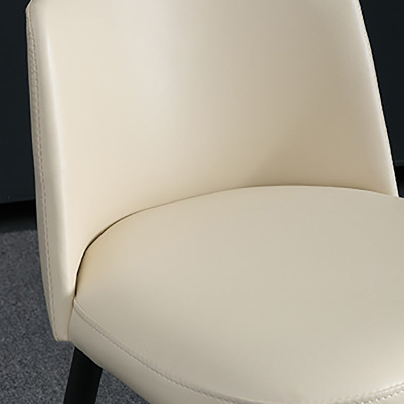 Modern Style Metal Parsons Chair Upholstered Side Chair with Black Legs Clearhalo 'Dining Chairs' 'Dining Tables & Seating' 'dining_chair' 'furn' 'furn_dining_chair' 'Furniture' 'furniture_dining_chair' 'Kitchen & Dining Furniture' 4818966