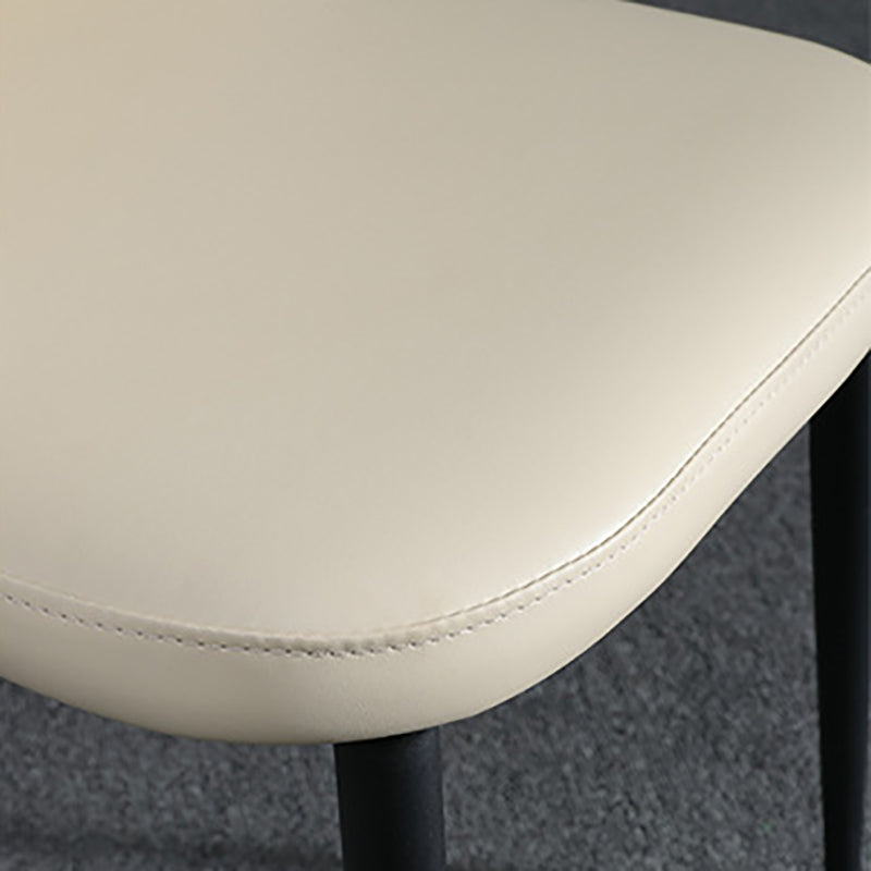 Modern Style Metal Parsons Chair Upholstered Side Chair with Black Legs Clearhalo 'Dining Chairs' 'Dining Tables & Seating' 'dining_chair' 'furn' 'furn_dining_chair' 'Furniture' 'furniture_dining_chair' 'Kitchen & Dining Furniture' 4818969