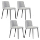 Modern Style Metal Parsons Chair Upholstered Side Chair with Black Legs Grey 4 Piece Set Clearhalo 'Dining Chairs' 'Dining Tables & Seating' 'dining_chair' 'furn' 'furn_dining_chair' 'Furniture' 'furniture_dining_chair' 'Kitchen & Dining Furniture' 4818976