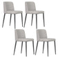 Modern Style Metal Parsons Chair Upholstered Side Chair with Black Legs Light Gray 4 Piece Set Clearhalo 'Dining Chairs' 'Dining Tables & Seating' 'dining_chair' 'furn' 'furn_dining_chair' 'Furniture' 'furniture_dining_chair' 'Kitchen & Dining Furniture' 4818980