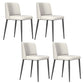 Modern Style Metal Parsons Chair Upholstered Side Chair with Black Legs Cream Gray 4 Piece Set Clearhalo 'Dining Chairs' 'Dining Tables & Seating' 'dining_chair' 'furn' 'furn_dining_chair' 'Furniture' 'furniture_dining_chair' 'Kitchen & Dining Furniture' 4818986