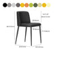 Modern Style Metal Parsons Chair Upholstered Side Chair with Black Legs Clearhalo 'Dining Chairs' 'Dining Tables & Seating' 'dining_chair' 'furn' 'furn_dining_chair' 'Furniture' 'furniture_dining_chair' 'Kitchen & Dining Furniture' 4818988