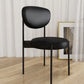 Glam Style Upholstered Side Chair Open Back Dining Side Chair Black 1 Piece Black Clearhalo 'Dining Chairs' 'Dining Tables & Seating' 'dining_chair' 'furn' 'furn_dining_chair' 'Furniture' 'furniture_dining_chair' 'Kitchen & Dining Furniture' 4818990