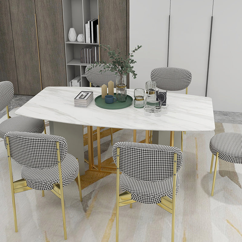 Glam Style Upholstered Side Chair Open Back Dining Side Chair Clearhalo 'Dining Chairs' 'Dining Tables & Seating' 'dining_chair' 'furn' 'furn_dining_chair' 'Furniture' 'furniture_dining_chair' 'Kitchen & Dining Furniture' 4819011