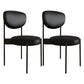 Glam Style Upholstered Side Chair Open Back Dining Side Chair Black 2 Piece Set Black Clearhalo 'Dining Chairs' 'Dining Tables & Seating' 'dining_chair' 'furn' 'furn_dining_chair' 'Furniture' 'furniture_dining_chair' 'Kitchen & Dining Furniture' 4819021