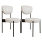 Glam Style Upholstered Side Chair Open Back Dining Side Chair White 2 Piece Set Black Clearhalo 'Dining Chairs' 'Dining Tables & Seating' 'dining_chair' 'furn' 'furn_dining_chair' 'Furniture' 'furniture_dining_chair' 'Kitchen & Dining Furniture' 4819025