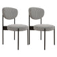 Glam Style Upholstered Side Chair Open Back Dining Side Chair Black White 2 Piece Set Black Clearhalo 'Dining Chairs' 'Dining Tables & Seating' 'dining_chair' 'furn' 'furn_dining_chair' 'Furniture' 'furniture_dining_chair' 'Kitchen & Dining Furniture' 4819033