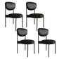 Glam Style Upholstered Side Chair Open Back Dining Side Chair Black 4 Piece Set Black Clearhalo 'Dining Chairs' 'Dining Tables & Seating' 'dining_chair' 'furn' 'furn_dining_chair' 'Furniture' 'furniture_dining_chair' 'Kitchen & Dining Furniture' 4819039