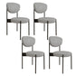 Glam Style Upholstered Side Chair Open Back Dining Side Chair Grey 4 Piece Set Black Clearhalo 'Dining Chairs' 'Dining Tables & Seating' 'dining_chair' 'furn' 'furn_dining_chair' 'Furniture' 'furniture_dining_chair' 'Kitchen & Dining Furniture' 4819041