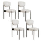 Glam Style Upholstered Side Chair Open Back Dining Side Chair White 4 Piece Set Black Clearhalo 'Dining Chairs' 'Dining Tables & Seating' 'dining_chair' 'furn' 'furn_dining_chair' 'Furniture' 'furniture_dining_chair' 'Kitchen & Dining Furniture' 4819043