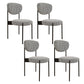 Glam Style Upholstered Side Chair Open Back Dining Side Chair Black White 4 Piece Set Black Clearhalo 'Dining Chairs' 'Dining Tables & Seating' 'dining_chair' 'furn' 'furn_dining_chair' 'Furniture' 'furniture_dining_chair' 'Kitchen & Dining Furniture' 4819051