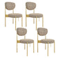 Glam Style Upholstered Side Chair Open Back Dining Side Chair Black-Yellow 4 Piece Set Brass Gold Clearhalo 'Dining Chairs' 'Dining Tables & Seating' 'dining_chair' 'furn' 'furn_dining_chair' 'Furniture' 'furniture_dining_chair' 'Kitchen & Dining Furniture' 4819054