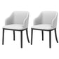 Modern Metal Dining Arm Chair Upholstered Side Chair for Dining Room White 2 Piece Set Clearhalo 'Dining Chairs' 'Dining Tables & Seating' 'dining_chair' 'furn' 'furn_dining_chair' 'Furniture' 'furniture_dining_chair' 'Kitchen & Dining Furniture' 4819063