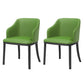 Modern Metal Dining Arm Chair Upholstered Side Chair for Dining Room Green 2 Piece Set Clearhalo 'Dining Chairs' 'Dining Tables & Seating' 'dining_chair' 'furn' 'furn_dining_chair' 'Furniture' 'furniture_dining_chair' 'Kitchen & Dining Furniture' 4819067