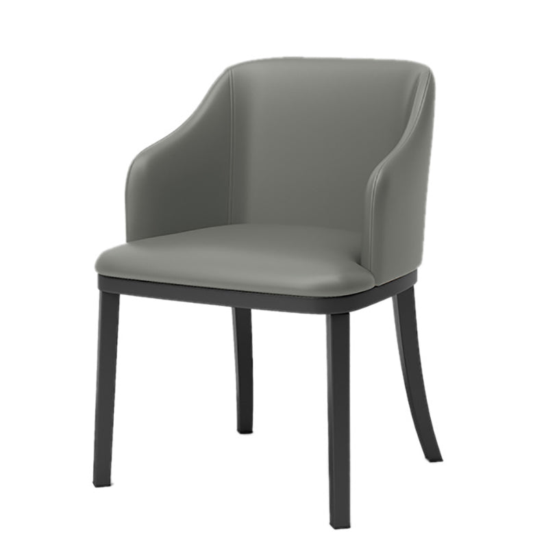 Modern Metal Dining Arm Chair Upholstered Side Chair for Dining Room Clearhalo 'Dining Chairs' 'Dining Tables & Seating' 'dining_chair' 'furn' 'furn_dining_chair' 'Furniture' 'furniture_dining_chair' 'Kitchen & Dining Furniture' 4819068