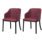 Modern Metal Dining Arm Chair Upholstered Side Chair for Dining Room Dark Red 2 Piece Set Clearhalo 'Dining Chairs' 'Dining Tables & Seating' 'dining_chair' 'furn' 'furn_dining_chair' 'Furniture' 'furniture_dining_chair' 'Kitchen & Dining Furniture' 4819074