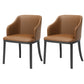 Modern Metal Dining Arm Chair Upholstered Side Chair for Dining Room Coffee 2 Piece Set Clearhalo 'Dining Chairs' 'Dining Tables & Seating' 'dining_chair' 'furn' 'furn_dining_chair' 'Furniture' 'furniture_dining_chair' 'Kitchen & Dining Furniture' 4819075