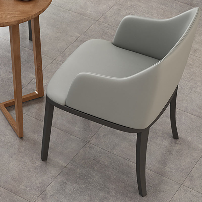 Modern Metal Dining Arm Chair Upholstered Side Chair for Dining Room Clearhalo 'Dining Chairs' 'Dining Tables & Seating' 'dining_chair' 'furn' 'furn_dining_chair' 'Furniture' 'furniture_dining_chair' 'Kitchen & Dining Furniture' 4819078