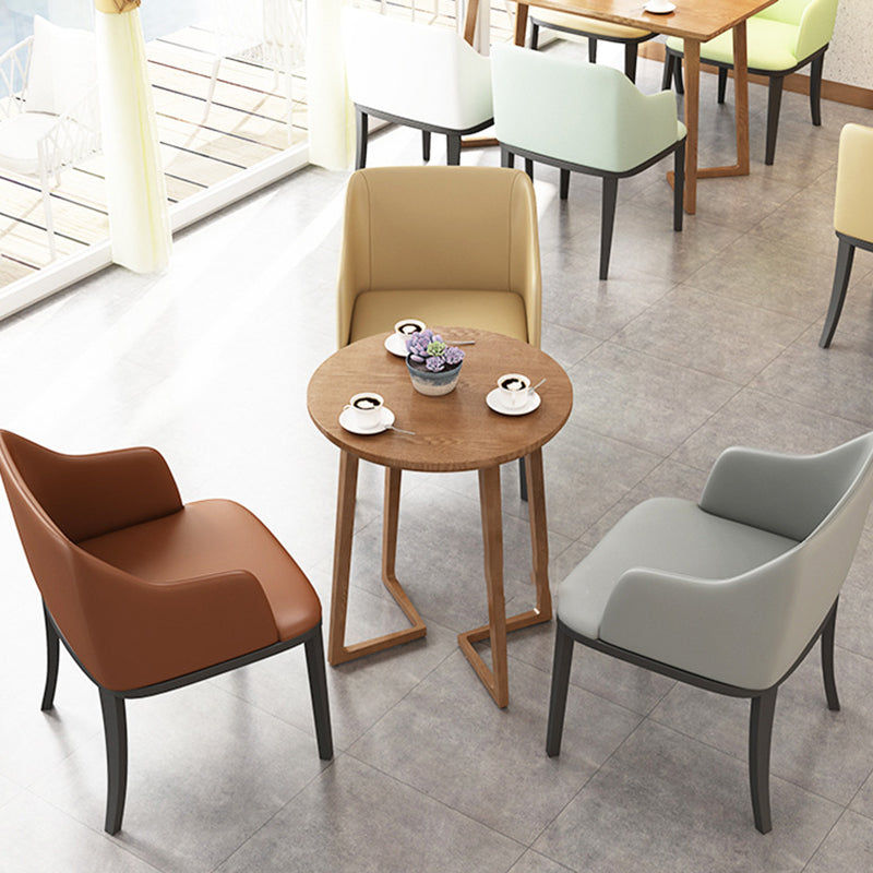 Modern Metal Dining Arm Chair Upholstered Side Chair for Dining Room Clearhalo 'Dining Chairs' 'Dining Tables & Seating' 'dining_chair' 'furn' 'furn_dining_chair' 'Furniture' 'furniture_dining_chair' 'Kitchen & Dining Furniture' 4819080