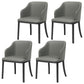 Modern Metal Dining Arm Chair Upholstered Side Chair for Dining Room Grey 4 Piece Set Clearhalo 'Dining Chairs' 'Dining Tables & Seating' 'dining_chair' 'furn' 'furn_dining_chair' 'Furniture' 'furniture_dining_chair' 'Kitchen & Dining Furniture' 4819084