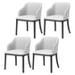 Modern Metal Dining Arm Chair Upholstered Side Chair for Dining Room White 4 Piece Set Clearhalo 'Dining Chairs' 'Dining Tables & Seating' 'dining_chair' 'furn' 'furn_dining_chair' 'Furniture' 'furniture_dining_chair' 'Kitchen & Dining Furniture' 4819086