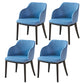 Modern Metal Dining Arm Chair Upholstered Side Chair for Dining Room Blue 4 Piece Set Clearhalo 'Dining Chairs' 'Dining Tables & Seating' 'dining_chair' 'furn' 'furn_dining_chair' 'Furniture' 'furniture_dining_chair' 'Kitchen & Dining Furniture' 4819087