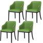 Modern Metal Dining Arm Chair Upholstered Side Chair for Dining Room Green 4 Piece Set Clearhalo 'Dining Chairs' 'Dining Tables & Seating' 'dining_chair' 'furn' 'furn_dining_chair' 'Furniture' 'furniture_dining_chair' 'Kitchen & Dining Furniture' 4819088
