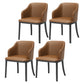 Modern Metal Dining Arm Chair Upholstered Side Chair for Dining Room Coffee 4 Piece Set Clearhalo 'Dining Chairs' 'Dining Tables & Seating' 'dining_chair' 'furn' 'furn_dining_chair' 'Furniture' 'furniture_dining_chair' 'Kitchen & Dining Furniture' 4819092