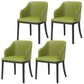 Modern Metal Dining Arm Chair Upholstered Side Chair for Dining Room Turquoise 4 Piece Set Clearhalo 'Dining Chairs' 'Dining Tables & Seating' 'dining_chair' 'furn' 'furn_dining_chair' 'Furniture' 'furniture_dining_chair' 'Kitchen & Dining Furniture' 4819094