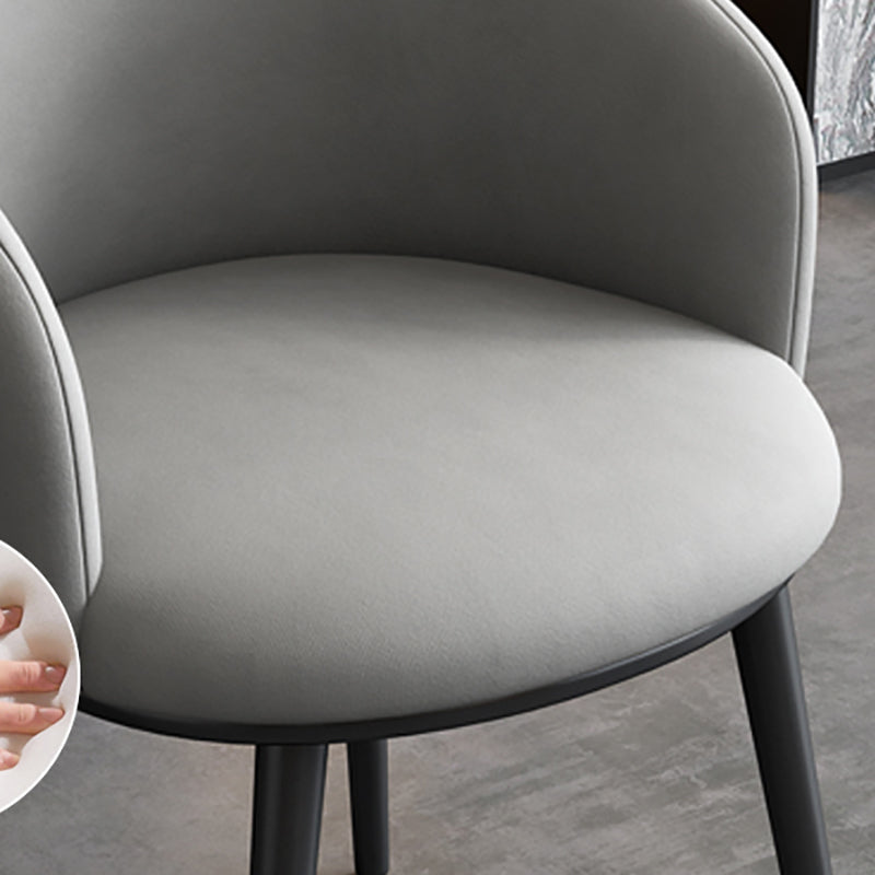 Contemporary Metal Dining Room Chairs Wingback Side Chair in Black Clearhalo 'Dining Chairs' 'Dining Tables & Seating' 'dining_chair' 'furn' 'furn_dining_chair' 'Furniture' 'furniture_dining_chair' 'Kitchen & Dining Furniture' 4819112