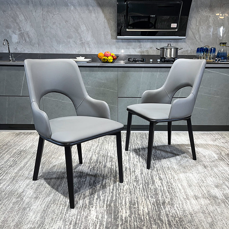 Modern Style Wood Arm Chair Open Back Upholstered Dining Side Chair Clearhalo 'Dining Chairs' 'Dining Tables & Seating' 'dining_chair' 'furn' 'furn_dining_chair' 'Furniture' 'furniture_dining_chair' 'Kitchen & Dining Furniture' 4819131