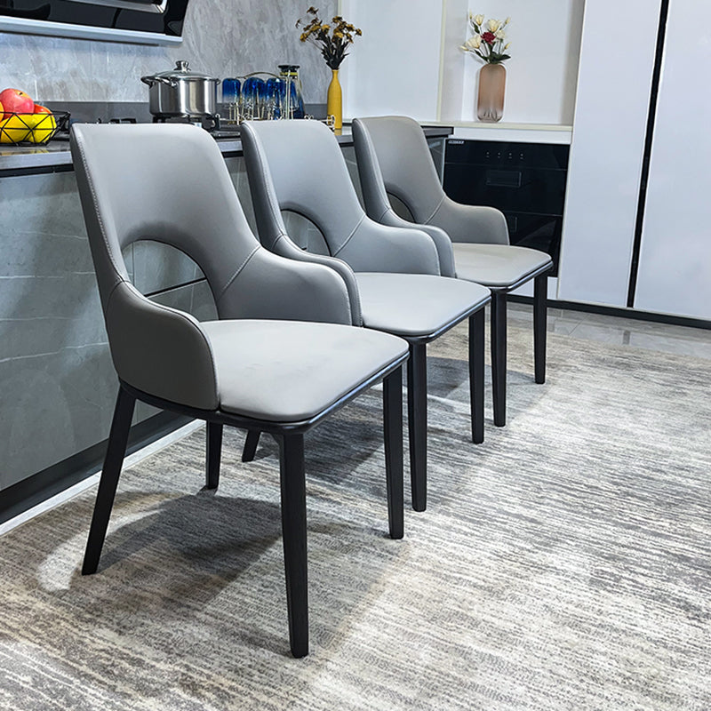 Modern Style Wood Arm Chair Open Back Upholstered Dining Side Chair Clearhalo 'Dining Chairs' 'Dining Tables & Seating' 'dining_chair' 'furn' 'furn_dining_chair' 'Furniture' 'furniture_dining_chair' 'Kitchen & Dining Furniture' 4819136