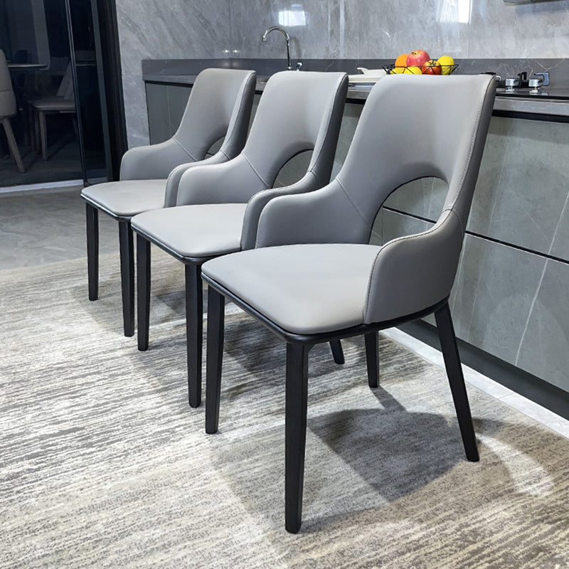 Modern Style Wood Arm Chair Open Back Upholstered Dining Side Chair Clearhalo 'Dining Chairs' 'Dining Tables & Seating' 'dining_chair' 'furn' 'furn_dining_chair' 'Furniture' 'furniture_dining_chair' 'Kitchen & Dining Furniture' 4819138