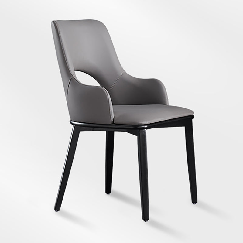 Modern Style Wood Arm Chair Open Back Upholstered Dining Side Chair Clearhalo 'Dining Chairs' 'Dining Tables & Seating' 'dining_chair' 'furn' 'furn_dining_chair' 'Furniture' 'furniture_dining_chair' 'Kitchen & Dining Furniture' 4819140