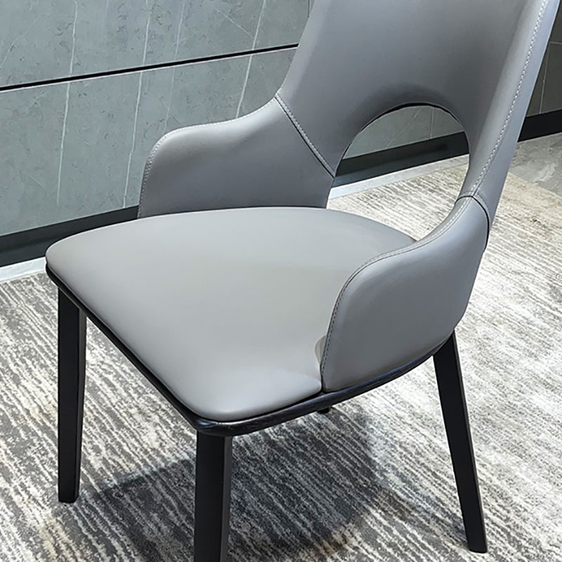 Modern Style Wood Arm Chair Open Back Upholstered Dining Side Chair Clearhalo 'Dining Chairs' 'Dining Tables & Seating' 'dining_chair' 'furn' 'furn_dining_chair' 'Furniture' 'furniture_dining_chair' 'Kitchen & Dining Furniture' 4819143