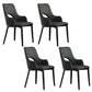 Modern Style Wood Arm Chair Open Back Upholstered Dining Side Chair Black 4 Piece Set Clearhalo 'Dining Chairs' 'Dining Tables & Seating' 'dining_chair' 'furn' 'furn_dining_chair' 'Furniture' 'furniture_dining_chair' 'Kitchen & Dining Furniture' 4819147