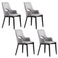 Modern Style Wood Arm Chair Open Back Upholstered Dining Side Chair Light Gray 4 Piece Set Clearhalo 'Dining Chairs' 'Dining Tables & Seating' 'dining_chair' 'furn' 'furn_dining_chair' 'Furniture' 'furniture_dining_chair' 'Kitchen & Dining Furniture' 4819149