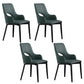 Modern Style Wood Arm Chair Open Back Upholstered Dining Side Chair Blue 4 Piece Set Clearhalo 'Dining Chairs' 'Dining Tables & Seating' 'dining_chair' 'furn' 'furn_dining_chair' 'Furniture' 'furniture_dining_chair' 'Kitchen & Dining Furniture' 4819152