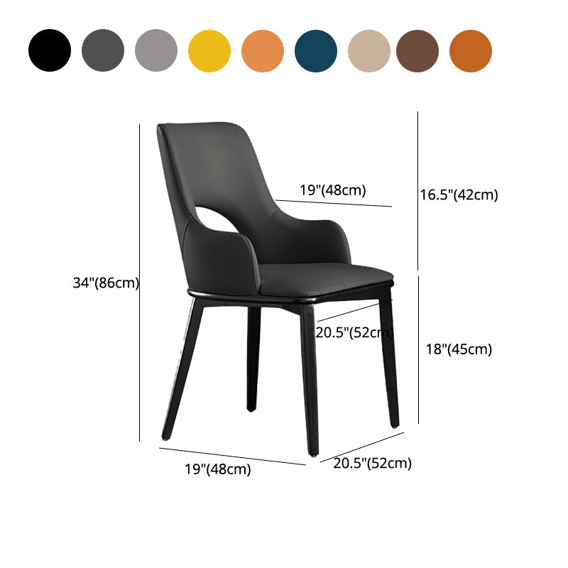 Modern Style Wood Arm Chair Open Back Upholstered Dining Side Chair Clearhalo 'Dining Chairs' 'Dining Tables & Seating' 'dining_chair' 'furn' 'furn_dining_chair' 'Furniture' 'furniture_dining_chair' 'Kitchen & Dining Furniture' 4819156