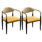 Glam Metal Dining Room Chairs Open Back Dining Side Chair in Black Yellow 2 Piece Set Clearhalo 'Dining Chairs' 'Dining Tables & Seating' 'dining_chair' 'furn' 'furn_dining_chair' 'Furniture' 'furniture_dining_chair' 'Kitchen & Dining Furniture' 4819176