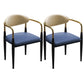 Glam Metal Dining Room Chairs Open Back Dining Side Chair in Black Blue 2 Piece Set Clearhalo 'Dining Chairs' 'Dining Tables & Seating' 'dining_chair' 'furn' 'furn_dining_chair' 'Furniture' 'furniture_dining_chair' 'Kitchen & Dining Furniture' 4819177