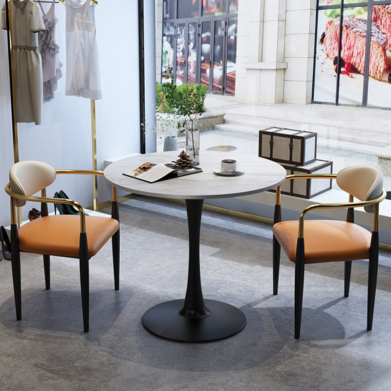 Glam Metal Dining Room Chairs Open Back Dining Side Chair in Black Clearhalo 'Dining Chairs' 'Dining Tables & Seating' 'dining_chair' 'furn' 'furn_dining_chair' 'Furniture' 'furniture_dining_chair' 'Kitchen & Dining Furniture' 4819180