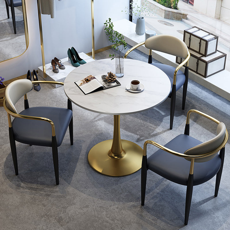 Glam Metal Dining Room Chairs Open Back Dining Side Chair in Black Clearhalo 'Dining Chairs' 'Dining Tables & Seating' 'dining_chair' 'furn' 'furn_dining_chair' 'Furniture' 'furniture_dining_chair' 'Kitchen & Dining Furniture' 4819181