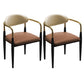 Glam Metal Dining Room Chairs Open Back Dining Side Chair in Black Coffee 2 Piece Set Clearhalo 'Dining Chairs' 'Dining Tables & Seating' 'dining_chair' 'furn' 'furn_dining_chair' 'Furniture' 'furniture_dining_chair' 'Kitchen & Dining Furniture' 4819182