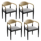 Glam Metal Dining Room Chairs Open Back Dining Side Chair in Black Grey 4 Piece Set Clearhalo 'Dining Chairs' 'Dining Tables & Seating' 'dining_chair' 'furn' 'furn_dining_chair' 'Furniture' 'furniture_dining_chair' 'Kitchen & Dining Furniture' 4819185