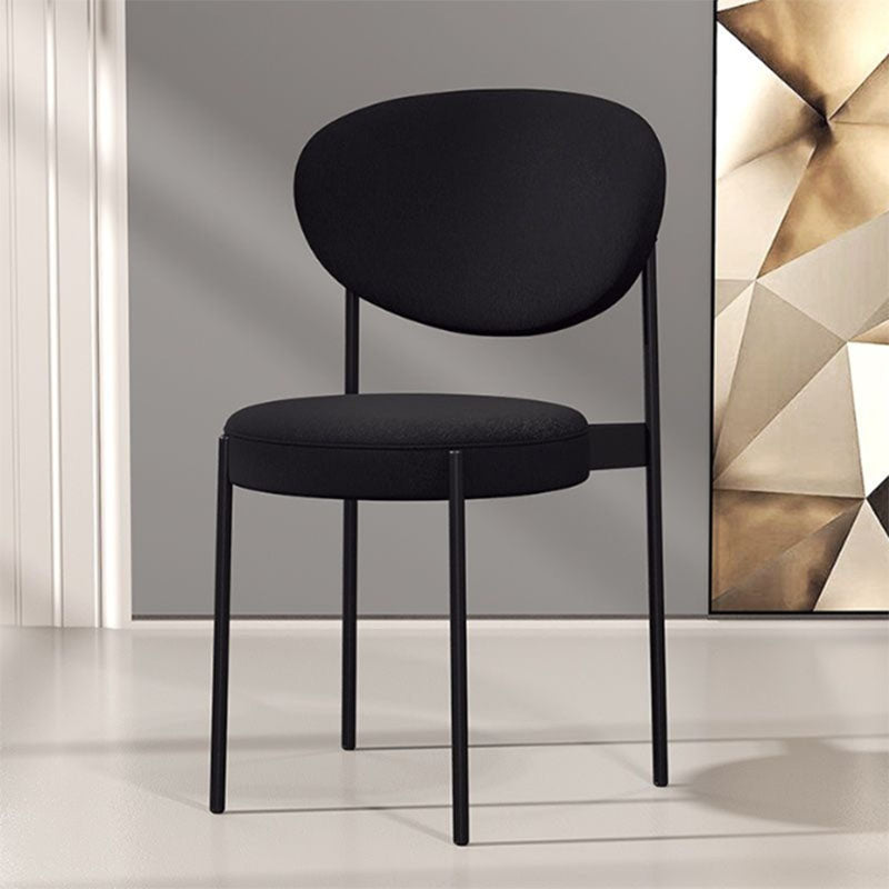 Modern Style Metal Chair Open Back Dining Side Chair with Upholstered Clearhalo 'Dining Chairs' 'Dining Tables & Seating' 'dining_chair' 'furn' 'furn_dining_chair' 'Furniture' 'furniture_dining_chair' 'Kitchen & Dining Furniture' 4819198