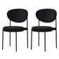 Modern Style Metal Chair Open Back Dining Side Chair with Upholstered Black 2 Piece Set Clearhalo 'Dining Chairs' 'Dining Tables & Seating' 'dining_chair' 'furn' 'furn_dining_chair' 'Furniture' 'furniture_dining_chair' 'Kitchen & Dining Furniture' 4819201